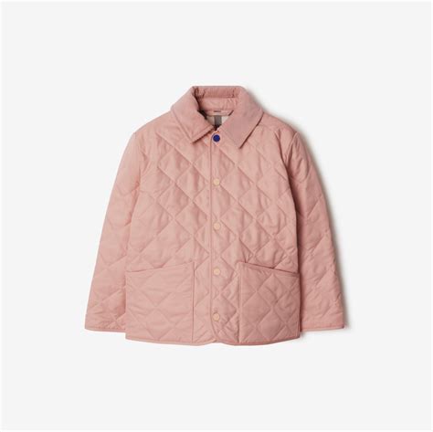 burberry pink apricot|Quilted Barn Jacket in Apricot pink .